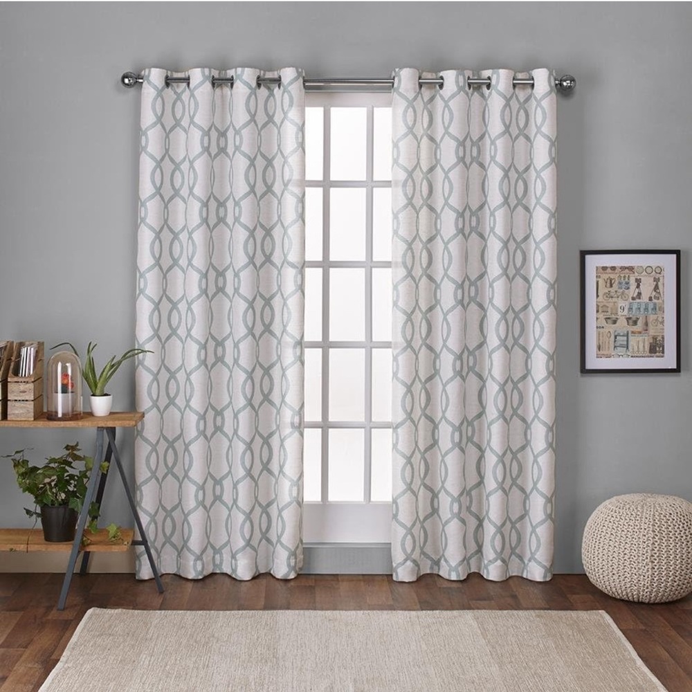 Exclusive Home Curtains Kochi Light Filtering Linen Blend Grommet Top Panel Pair
